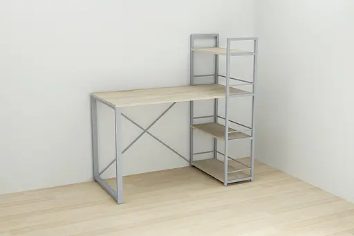 Письмовий стіл Ferrum-decor Серії Конект з етажеркою 75x120x60 сірий ДСП Дуб Сонома 16мм (FRD-104233) - фото 4