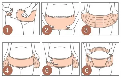 Регульований еластичний пояс бандаж для вагітних та післяпологовий S Black (16540) - фото 3