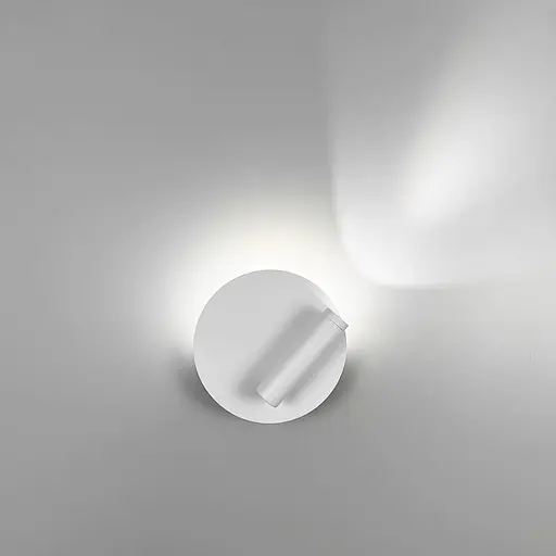 Біле бра зі спотом у круглому корпусі Ø 15 см | Line F | Арт. WJ034/150 WT - фото 3