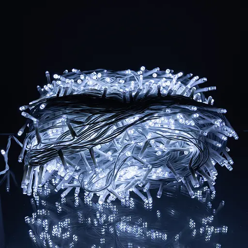 Новорічна гірлянда Різдвяна фея вулична GarlandoPro 100 м 1000 LED гірлянда на вулицю 8 режимів роботи білий провід Білий CF1000L100MWW - фото 2