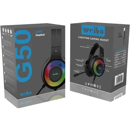 Гарнітура Weibo G50 ігрова з накладними вухами та USB-роз'ємом