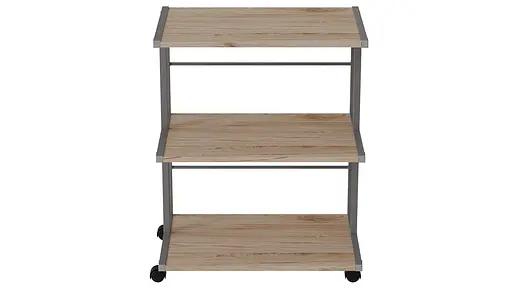 Этажерка на колесиках Камило 75x40x60 металл Серый ДСП Дуб Сан-Марино 16мм FRD-102548