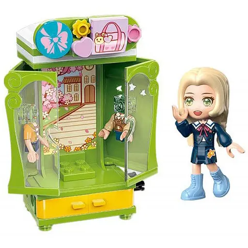 Детский конструктор Девочка с комнатой Bambi 34012 с аксессуарами Студентка - фото 1