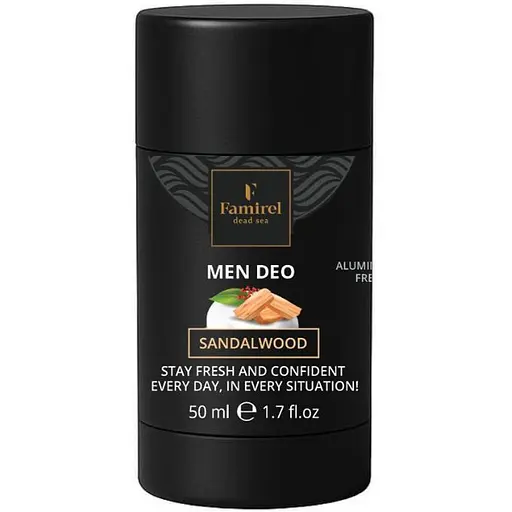 Парфумований дезодорант-стік Famire Сандал Famirel без алюмінію 50 мл