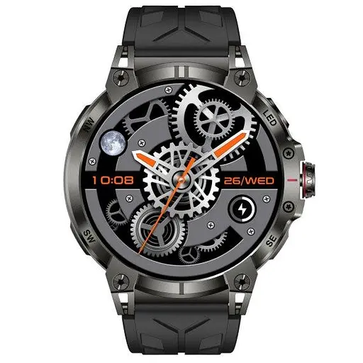 Розумний наручний спортивний годинник Smart Stalker Max з компасом (Чорний) - фото 8