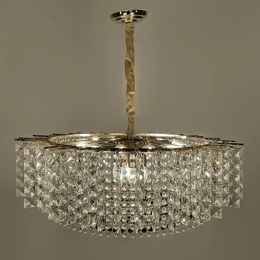 Вишукана золота люстра із кришталевими підвісками Ø 55 см | Арт. 567-600 | Line F - фото 6