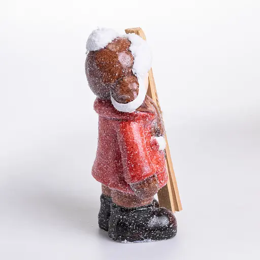 Новорічний декор Дівчинка з лижами Yiwu CR-5-13 з порцеляни з підсвічуванням 12 × 11 × 23 см  - фото 5