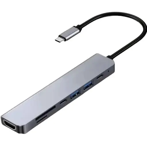 Багатопортовий активний USB Hub Hoco розгалужувач адаптер перехідник 8 в 1 Usb-концентратор для ноутбука і Macbook