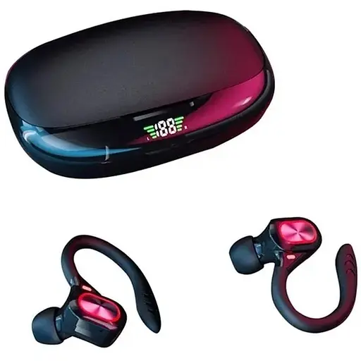 Наушники беспроводные спортивные TWS S730 с креплением за ухо Black (17630)