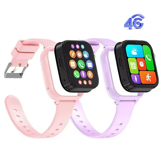 Дитячий розумний смарт-годинник Smart Watch T53 з GPS відеодзвінком прослуховуванням + 2 додаткові корпуси Фіолетовий - фото 4