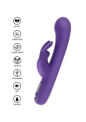 Вібратор-кролик Toy Joy Love Rabbit Exciting 21.5 см фіолетовий - фото 9