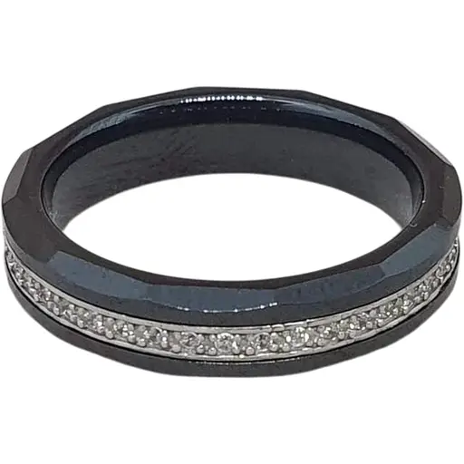 Серебряное кольцо Aurora с керамикой и фианитами. С1019Ч 19