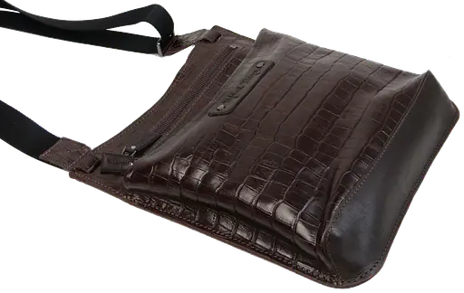 Мужская кожаная наплечная сумка коричневая Mykhail Ikhtyar sum0028766 - фото 5