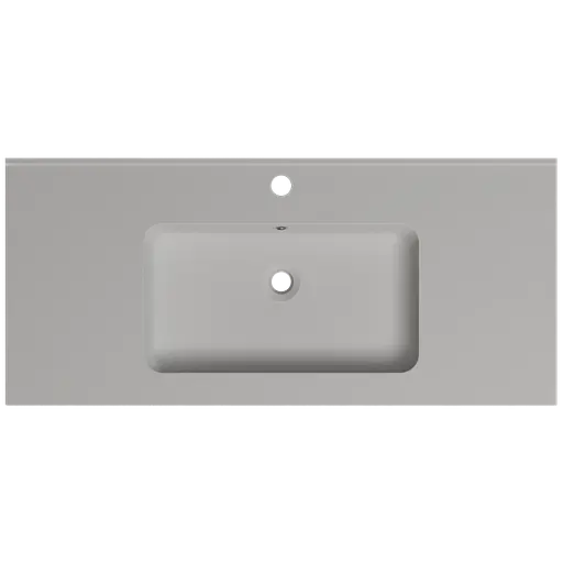 Раковина матова врізна Amidicon Rodeo 100 1000x450 з литого каменю RODEO_100_MAT, Білий матовий - фото 4