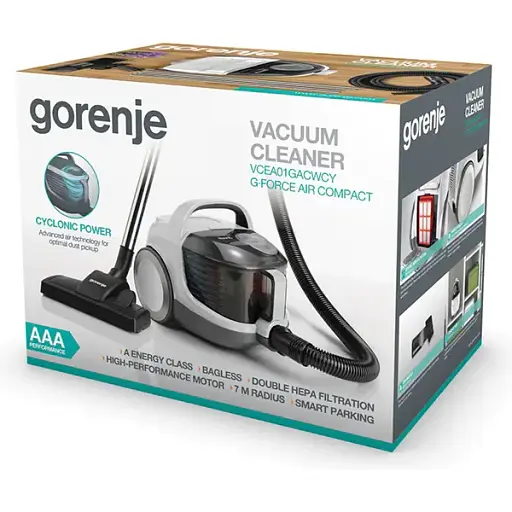 Пылесос без мешка Gorenje VCEA01GACWCY 800 Вт 2,2 л кабель 5 м белый - фото 4