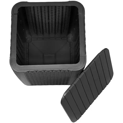 Стол-ящик пластиковый Keter Luzon Flat графит - фото 3