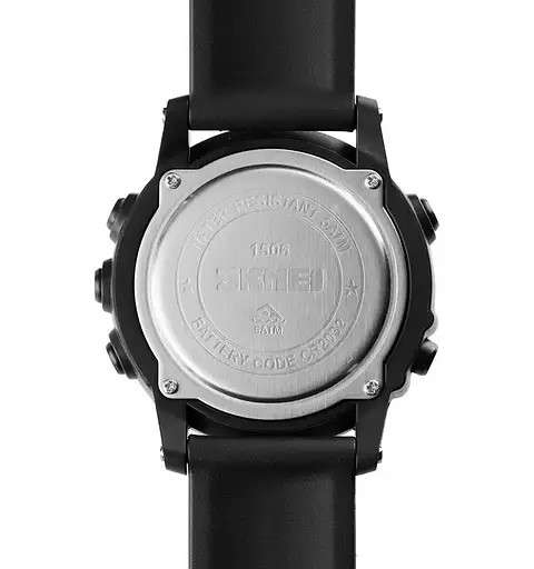 Чоловічий наручний годинник Skmei 1506 Чорний з чорним - фото 4