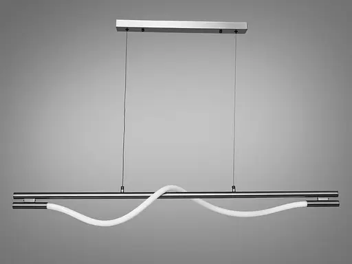 Сучасна світлодіодна люстра з серії "Роуплайт", чорний хром, 32W - фото 1