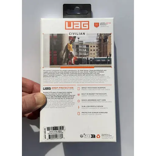 Оригінальний протиударний чохол UAG Civilian MagSafe для iPhone 15 Pro (6.1") Olive (114275117272) - фото 5