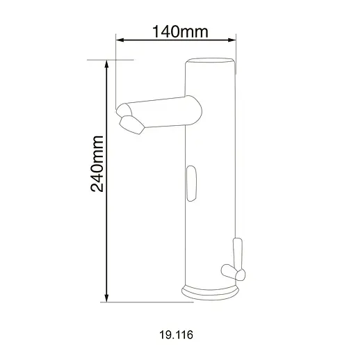 Змішувач сенсорний для умивальника HOTEC 19.116-DC/AC - фото 2