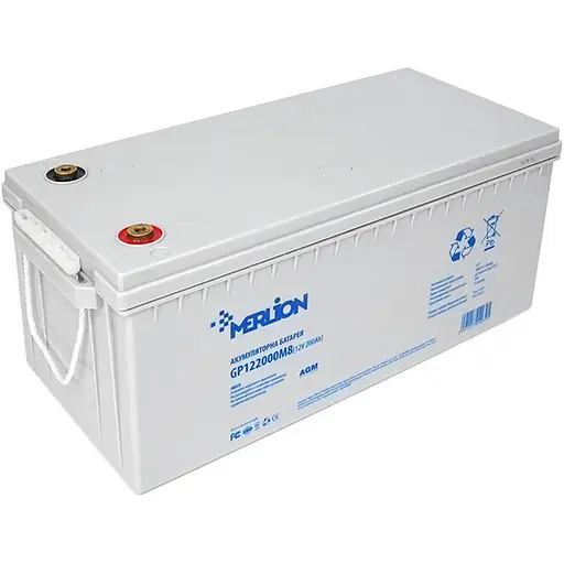 Акумуляторна батарея MERLION AGM GP122000M8 12 V 200 Ah (522 х 240 х 219) Q1/18