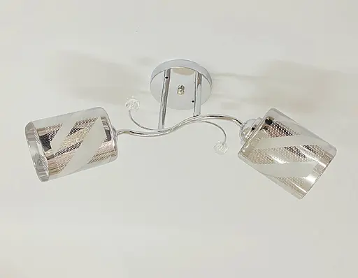 Люстра стельова на 2 плафони 6247E/2 Хром