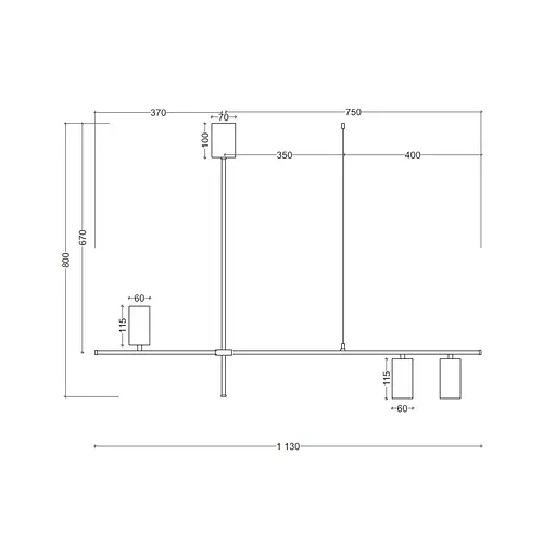 Підвіс SV0054-3 BK+GD - фото 2