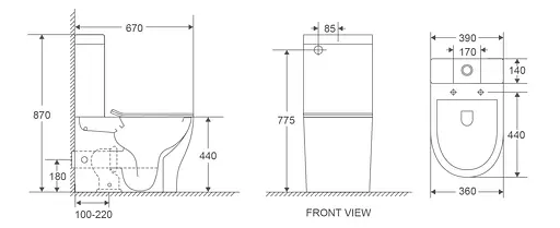 Унитаз-компакт Mixxus Premium Wave-0403-R 675x395x870 мм, Rimless MP6606, Белый - фото 2