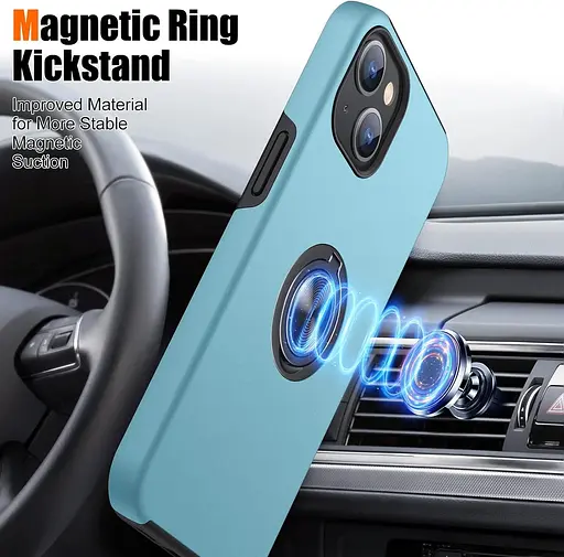 Чохол KOVASIA для iPhone 14, з 2 захисними плівками для екрану + 1 тримачем для телефону, [захист від подряпин] [протиударний] - фото 6