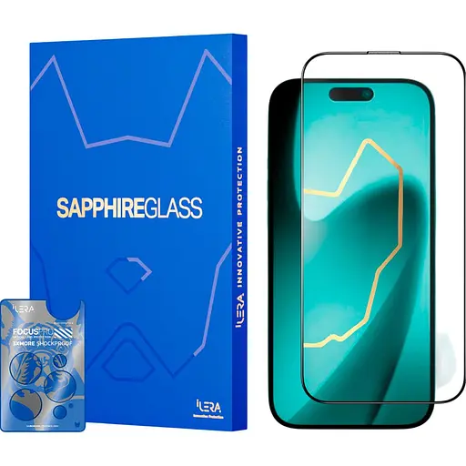Захисне скло iLera Sapphire Ultra + для Apple iPhone 17 Pro Max (ILSPDLPL17PrMx) [144400]