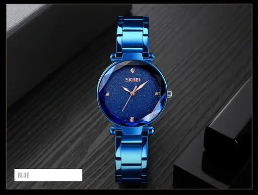 Класичний жіночий годинник Skmei 9180 Miss (Синій) - фото 3