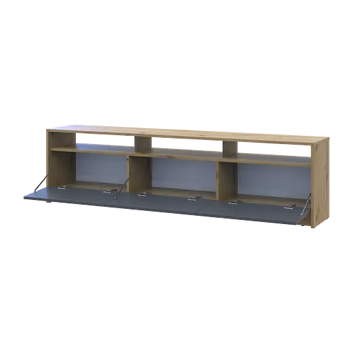 Тумба ТВ Doros U3 Дуб Артизан/Графит ДСП 180х33х43 (41516202) - фото 2