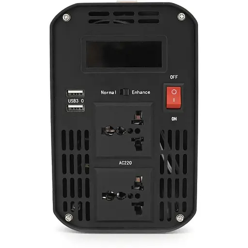 Инвертор напряжения Voltronic AEV5500W, 12/220V с аппроксимированной синусоидой, 2 универсальные розетки, 2xUSB (DC:5V/2.4A), клеммные провода, BOX - фото 5