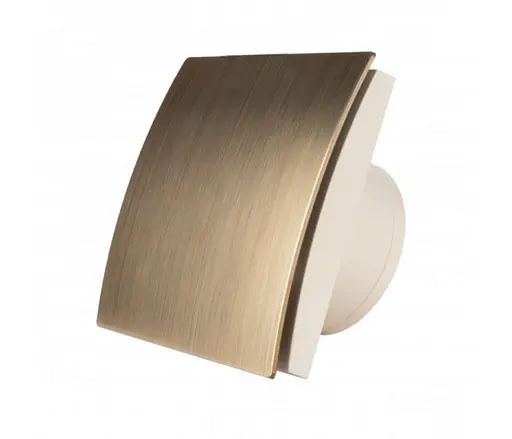 Декоративний малошумний ультратонкий вентилятор MMotors MM 100 90 м3/г зі зворотним клапаном, золотий - фото 1