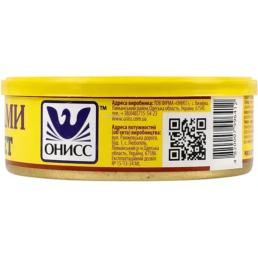 Уцінка. Паштет Онисс Французький з грибами 240 г (921970) - фото 2