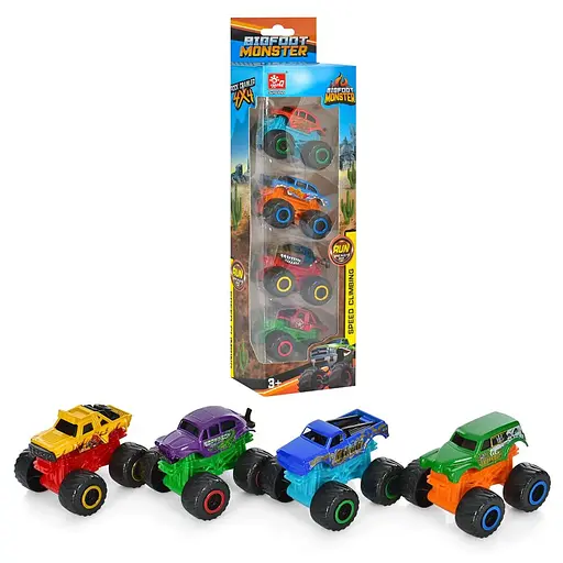 Набор машинок, SQ80784-1, 4 шт., 6 см (В ассортименте)