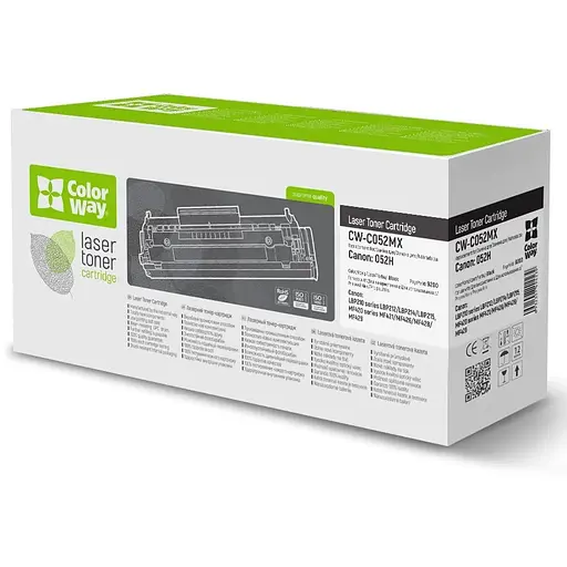 Картридж Canon 052H, Black, LBP212dw/214dw/215x, MF421dw/426dw/428x/MF429x, 9200 стор, ColorWay (CW-C052MX)