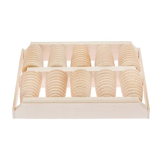 Масажер для стоп дерев'яний для профілактики плоскостопості та рефлекторного масажу на 10 роликів на дві ноги., Woodly 87030 - фото 2