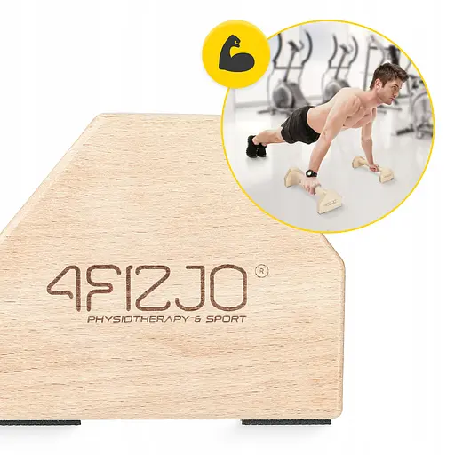 Упоры для отжиманий (паралетсы) 4FIZJO 40 см деревянные (P-5905973407045) - фото 4