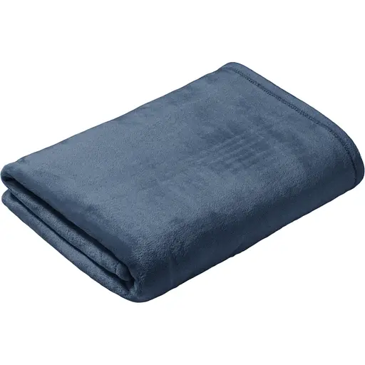 Плед LeLit велсофт гладкокрашеный 180х200 см серо-синий PL-0005 (le2000000340364)