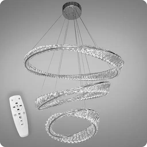 Люстра кришталева світлодіодна 517 Dlight 184Вт Хром (02001) - фото 2