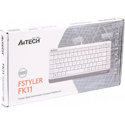 Клавіатура A4Tech Fstyler FK11 USB White (FK11 USB (White)) - фото 4