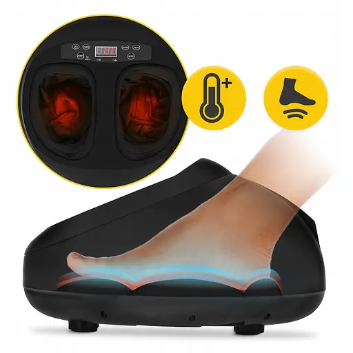 Масажер для стоп 4FIZJO Premium багатофункціональний, з підігрівом Black (P-5905973403498) - фото 2