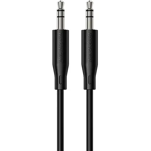 Аудіокабель Borofone BL26 Standard AUX audio cable 1m чорний - фото 1