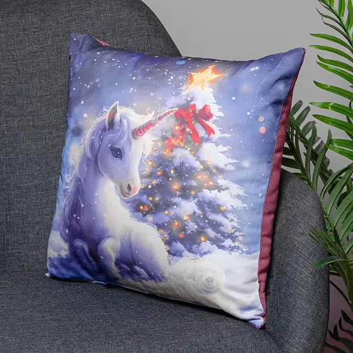 Подушка декоративна Home Line Єдиноріг під Ялинку 40х40 см (197708) - фото 2