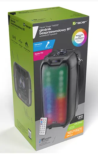 Караоке - блютуз колонка Tracer Rocket TWS Black 16W (TRAGLO46925) - фото 5