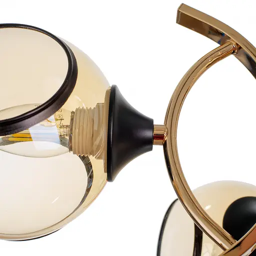 Люстра стельова Brille в спальню E27 60W BK (LK-700S/5) - фото 5