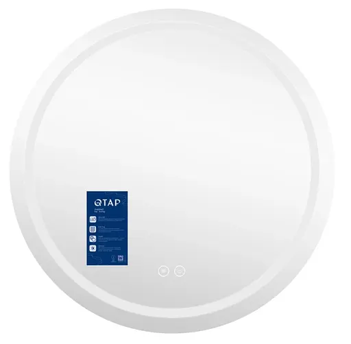 Дзеркало Qtap Mideya (MI6) кругле з LED-підсвічуванням Touch QT2078NCR9090W - фото 2
