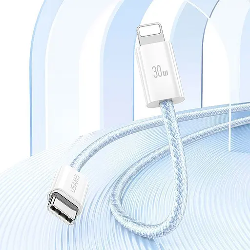 Кабель Usams US-SJ657 U86 USB-C to Lightning PD 30W 1.2m White [138984] - фото 3