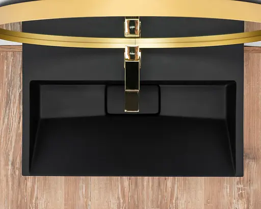 Умивальник Rea Goya black mat 60 накладний чорний матовий REA-U8779, Чорний матовий - фото 3